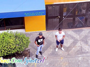 Busty TS Gia Itzel getting fucked by two starngers