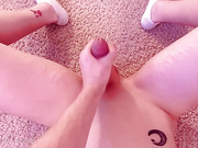 Beautiful young tgirl fucked and facialed in a homemade POV video