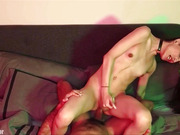 Slender trans babe Zariah Aura fucks and gets fucked by muscular stud