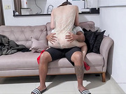 Incredible TS in high heels rides cock then spreads her legs wide open