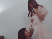 TS Sammi Smith getting fucked by petite tgirl Chelly Charms