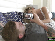 Trans hitchhiker Jade Venus barebacked