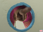 Tgirl Jessica Fox gets gloryhole blowjob