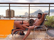 Latina tranny enjoys long raw anal pounding out and indoors