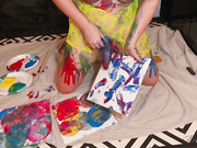 Naked shemale Bailey Jay painting