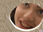 Sexy trans Luna Rose gloryhole blowjob