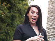 Ladyboy masseuse fucks milf n petite gf