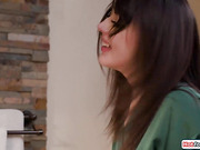 Me and my busty tgirl gf have shower sex