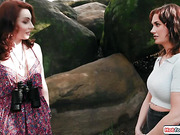 Busty tgirl Ariel Demure bangs Siri Dahl