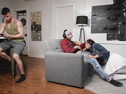 Raven-haired shemale beauty Isabella Gomez ass fucked