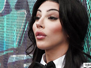 TS waiter Ariel Demure barebacks coworker