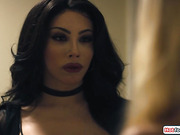 Tgirl vampire Ariel Demure is invited in
