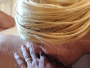 Orally servicing guest