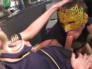 Super hot trans blondie fucks guy and cums in his ass