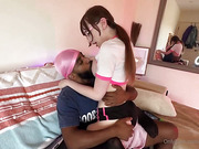Pretty white tgirl Mimi gets fucked and creampied by black cock