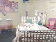 Naughty Jesse posing her huge dick