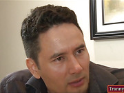 Tranny Aubrey Kate gets her dick sucked