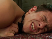 Chubby tranny fucks the bellhop in a hotel