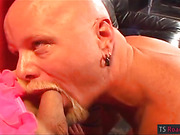 Busty TS Alisa B fucks dude in his anus