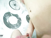 Pretty teen tranny with big cock butt fucked