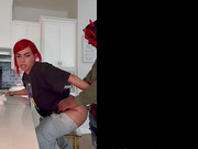 Cute redhead amateur shemale gets fucked dressed up