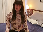 Cute trans gives a nice blowjob before getting fucked