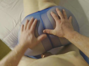 Cute amateur shemale in pantyhose gets her asshole destroyed