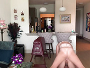 Seductive shemale babe gives him some good bareback dicking