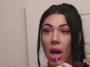 Two horny amateur tgirls exchange blowjobs