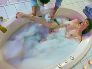 Trans wife Izzy Wilde bathed and analed