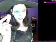 crazy witch DaniTheCutie fucks herself on Halloween night