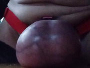 testicles rubbing on table