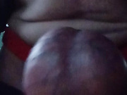 testicles rubbing on table