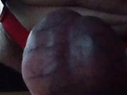 testicles rubbing on table