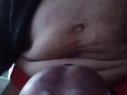 testicles rubbing on table