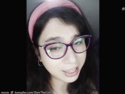 hot tgirl DaniTheCutie tries holding in a dildo but it falls right off