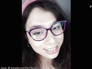 hot tgirl DaniTheCutie tries holding in a dildo but it falls right off