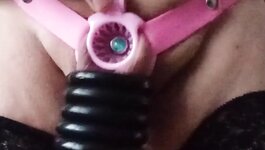 new chastity fish basket pink with penis plug in piss hole 2