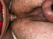 Shemale fucks her chastity slave