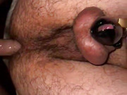 Shemale fucks her chastity slave