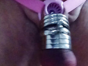 new chastity fish basket plug in the urethra heavy metal rings on the