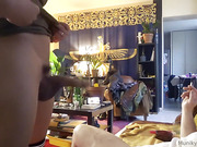 Petite shemale blondie with big cock gets fucked and squirt cum