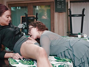 Shemale beauty Emma Rose fucks chubby girl