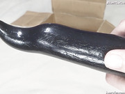 cute tgirl DaniTheCutie painfully fucks herself with a weird dildo