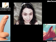 cute tgirl DaniTheCutie painfully fucks herself with a weird dildo