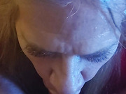 Marsha sucking a gorgeous hard throbbing cock