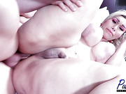 Mexican shemale BBW Korina Camacho takes raw anal pounding