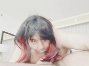 Sucking a big cock and i love it