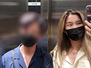 Beautiful young tgirl fucks her date in a hotel room