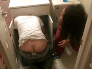 Big cock ebony TS MILF cleans her plumber's pipes